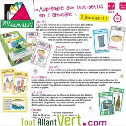 Jeu de cartes des familles de la collecte s�lective: 3 en 1, 4 ans+