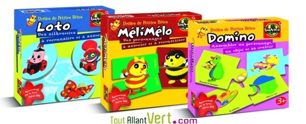 Jeu d\'�veil Dr�les de B�tes Domino