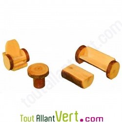 Mobilier en bois pour maison d\'elfs: Salon/Salle � manger 