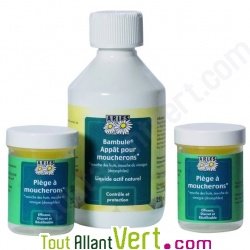 Pi�ge � Moucherons alimentaires, 2 pi�ges+app�t liquide 250ml, solution 100% naturelle