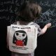 Sac � dos enfant petite fille �colo en coton bio 23 x 23 x 7,5 cm