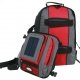 Sac � dos solaire 25 litres Rouge panneau 1.2W + Batterie � piles Ni-MH