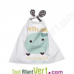 Grande serviette Petits pois bio en coton bio 41x44cm