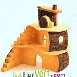 Petite Maison d\'elfs en bois  35x30x40cm