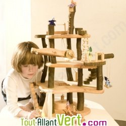 Maison d\'elfs en bois  55cm