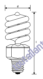 Ampoule Rouge Hlice Plein Spectre 15W eq. 75W embase E27 850lm