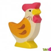 Poule en bois debout 7 cm