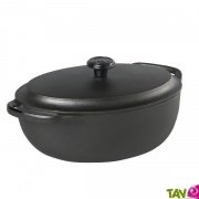 Cocotte ovale 2 litres en fonte + couvercle cologique Skeppshult