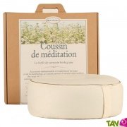 Coussin de mditation en balles de sarrasin bio, 40 cm