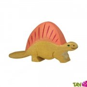 Dimtrodon en bois, petit dinosaure capteur solaire 11 cm