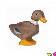 Canard marron en bois debout 6 cm, Holztiger