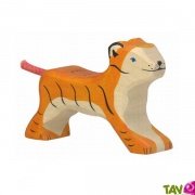 Bb tigre en bois debout 7 cm