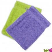 Gants de toilette en ponge de coton biologique 21x16cm