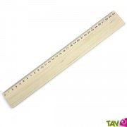 Rgle 30cm biseaut en bois non trait origine France