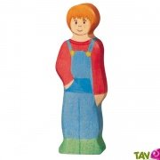 Figurine Fils du fermier en bois debout 10,5 cm