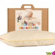 Oreiller enfant en laine vierge bio et housse en coton biologique, Mille Oreillers