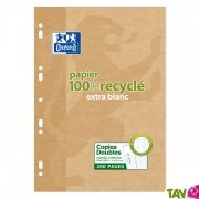 Copies doubles recycles Grand carreaux 90g, lot de 50 Oxford