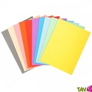 50 Chemises recycles semi-rigides 32x24cm pour A4 Assortiment 10 couleurs