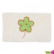 Coussin Bouillotte Graines d'peautre et coton bio avec trfle 20x13cm