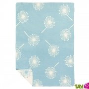 Couverture bleue enfant en coton biologique Velours 75x100cm