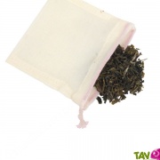 Sachet de thé réutilisable en coton bio, lot de 5