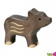 Marcassin en bois, figurine Holztiger de 7,5 cm