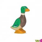 Canard colvert en bois debout 6,5 cm, Holztiger