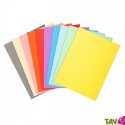 10 chemises recycles Assortiment 10 couleurs pastels 32x24cm pour A4, 170g