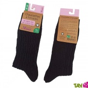 Chaussettes torsades en laine et coton bio