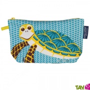 Grande trousse d'cole en coton bio Tortue 22 x 13 cm