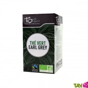 Th vert Earl Grey bio de Chine, bote de 24 sachets