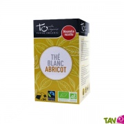 Th blanc bio  l'abricot de Chine, bote de 24 sachets