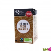 Th noir aux trois oranges bio de Chine, bote de 24 sachets