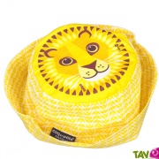 Chapeau Bob enfant Lion jaune en coton biologique