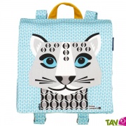 Sac  dos Maternelle Lopard des neiges en coton bio 23 x 23 x 8 cm