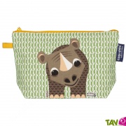 Grande trousse bio cole enfant Rhinocros 22 x 13 cm