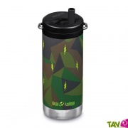 Gourde inox isotherme Camouflage et Eclairs, enfant 350mL, Klean Kanteen