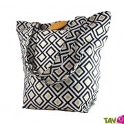 Grand Sac cabas en toile, Losanges et coton bio