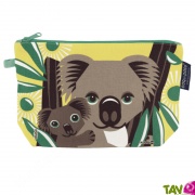 Grande trousse Enfant pour crayons en coton bio Koala 22 x 13 cm