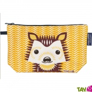 Trousse Scolaire Hrisson en coton bio, 22 x 13 cm