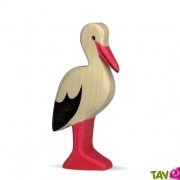 Cigogne en bois debout 11,5 cm